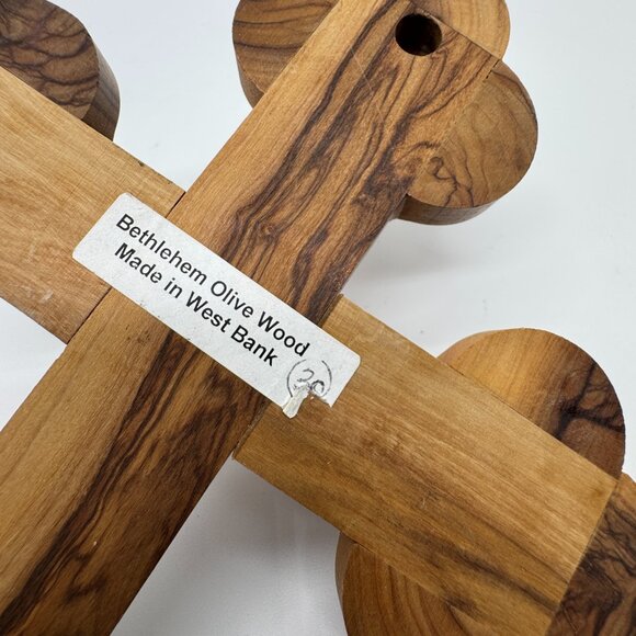 Olive Wood Cross Crucifix Religious Wall Hanging Bethlehem Handmade Christian - Picture 5 of 6
